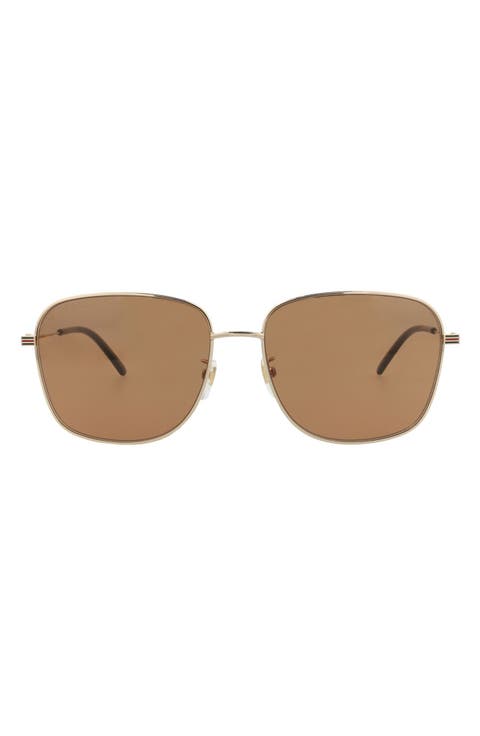 61mm Square Sunglasses