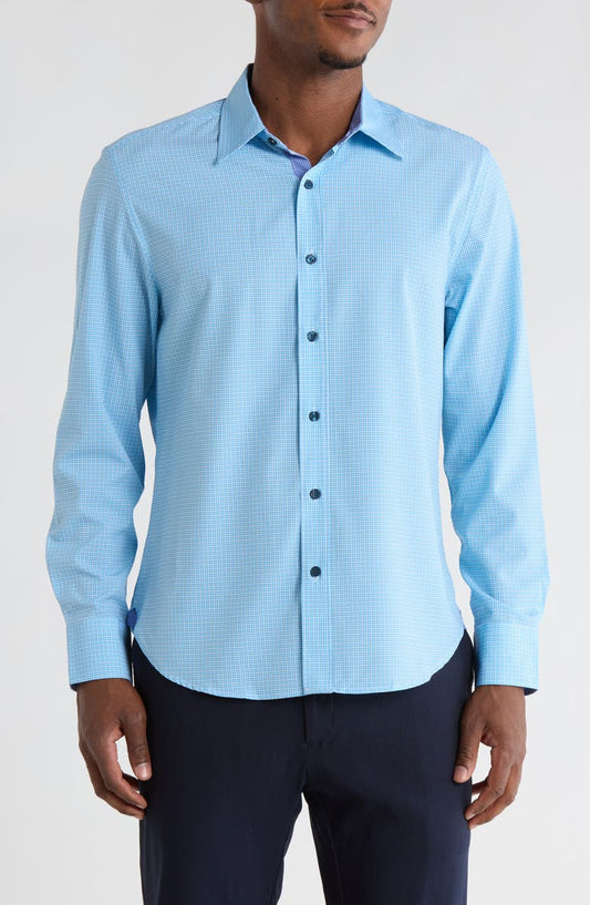 Micro Square Stretch Dress Shirt