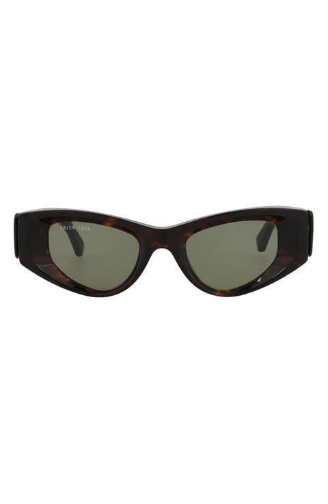 48mm Angled Oval Sunglasses