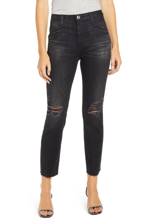 Vaqueros tobilleros con dobladillo sin rematar y cintura alta de Isabelle X (2 años distintos en negro)