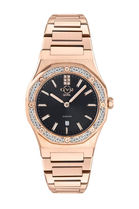 Reloj GV2 Palmanova Black Dial para mujer, 33 mm