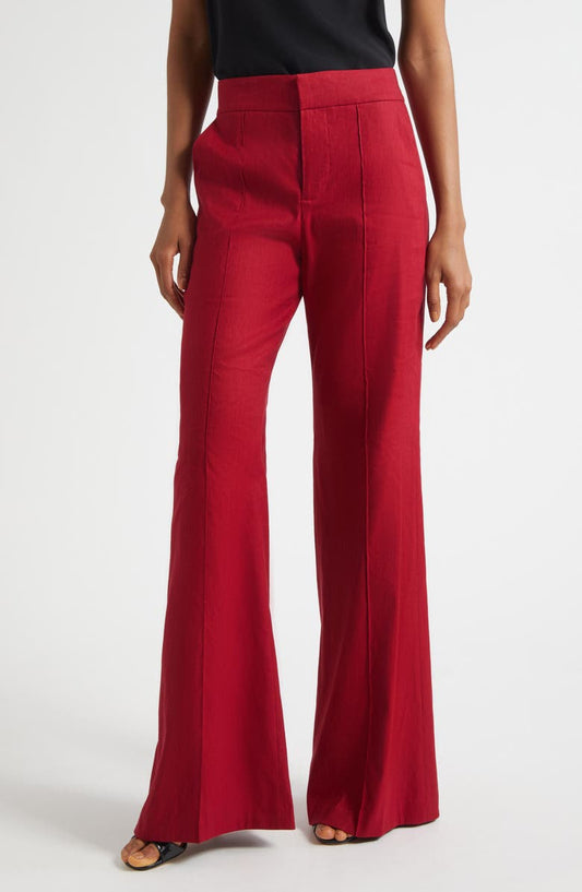 Dylan High Waist Wide Leg Linen Blend Pants