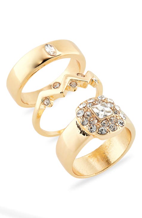 Juego De 3 Anillos De Cristal