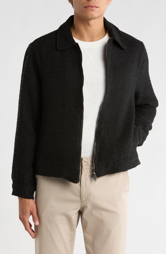 Crochet Texture Full Zip Jacket