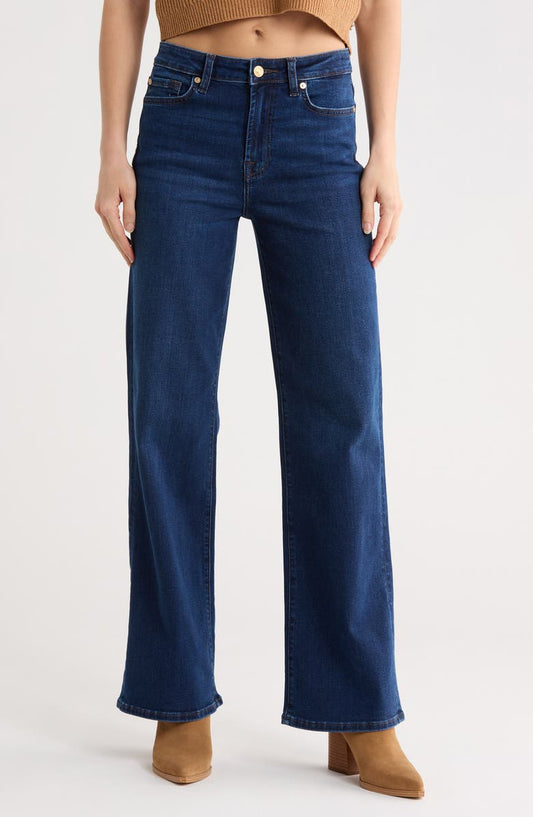 Alexa Mid Rise Straight Leg Jeans