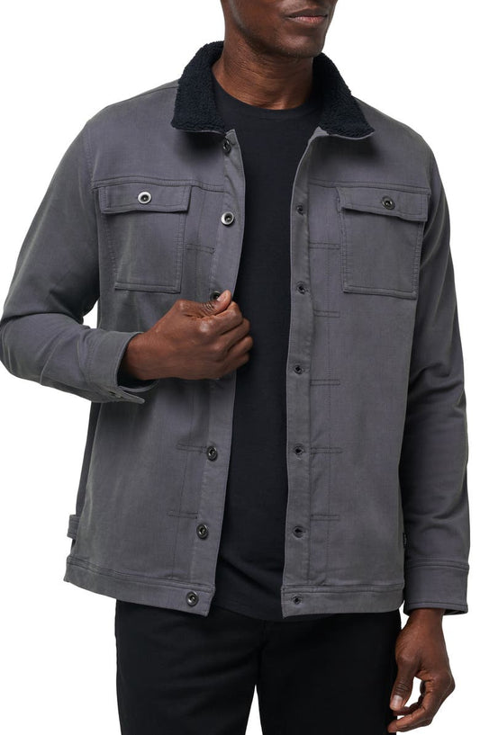Cloud Denim Fleece Collar Jacket