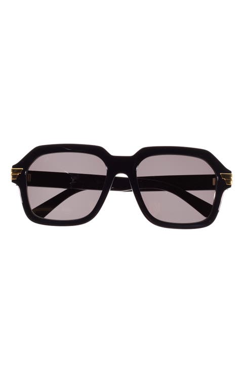 56mm Oversized Square Sunglasses