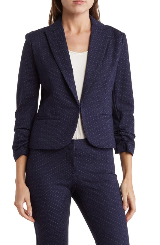 AMANDA AND CHELSEA Ponte Scrunch Jacket