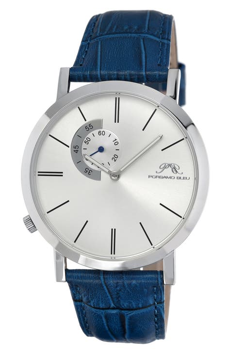 Reloj Parker con correa de piel, 42 mm