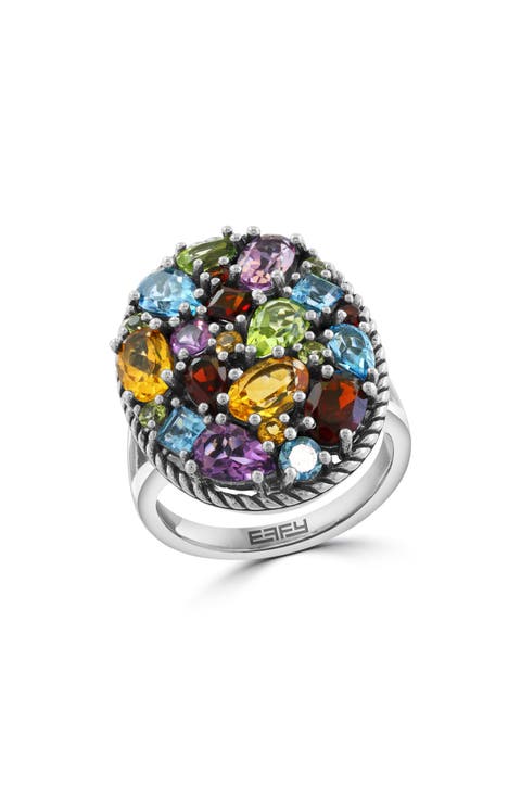 Sterling Silver Semiprecious Stone Ring