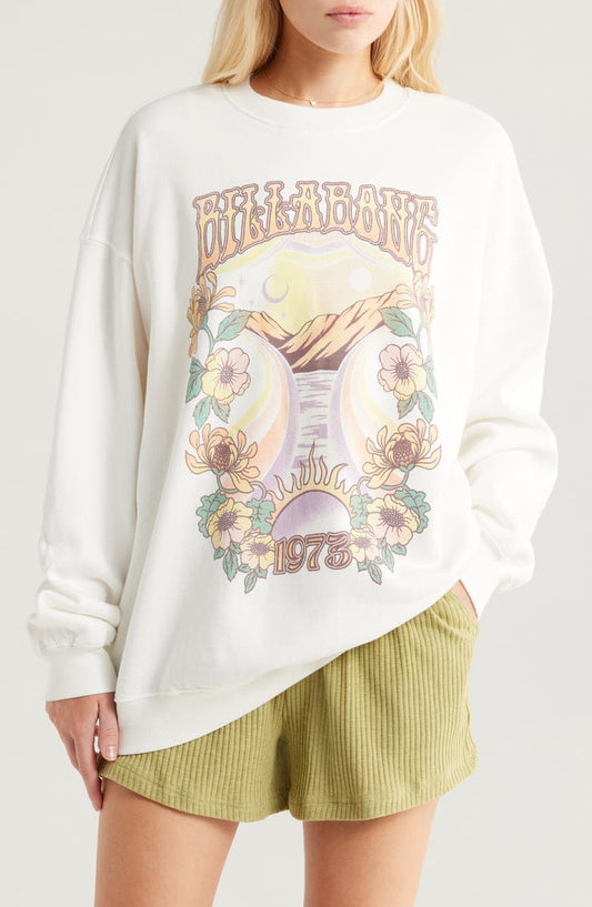 Oversize Ride in Crew Fleece Sweatshirt