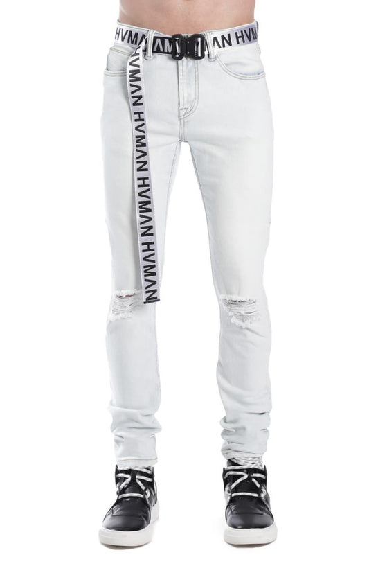 Strat Belted Super Skinny Jeans (Zephyr)