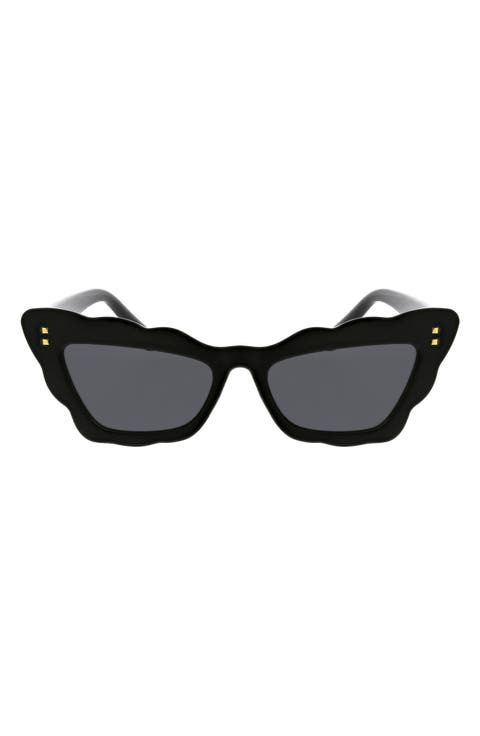 51mm Scalloped Cat Eye Sunglasses