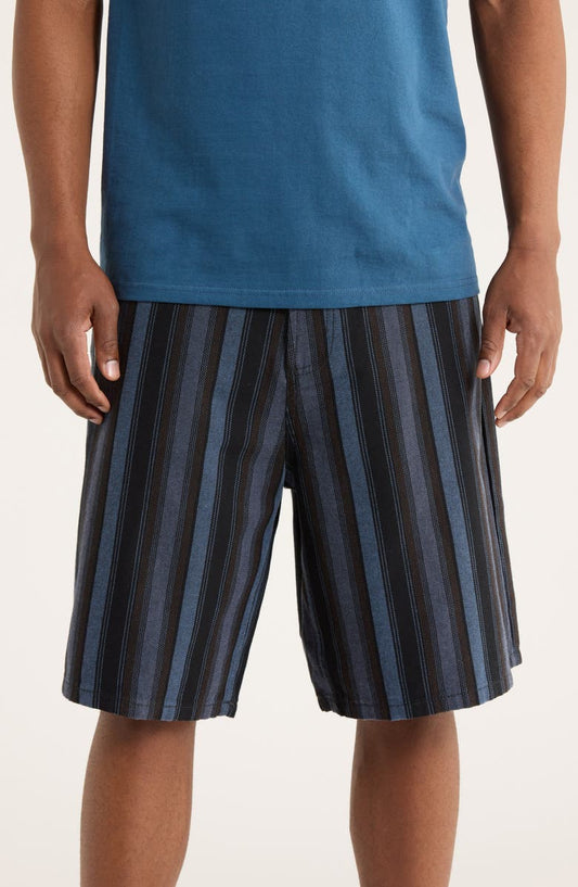 Baja Stripe Baggy Denim Shorts