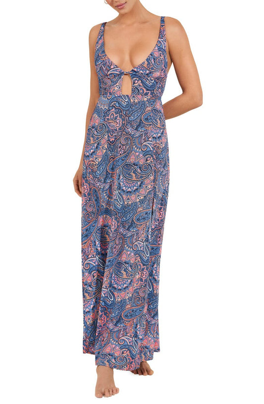 Persian Rug Print Cover-Up Maxi Sundress