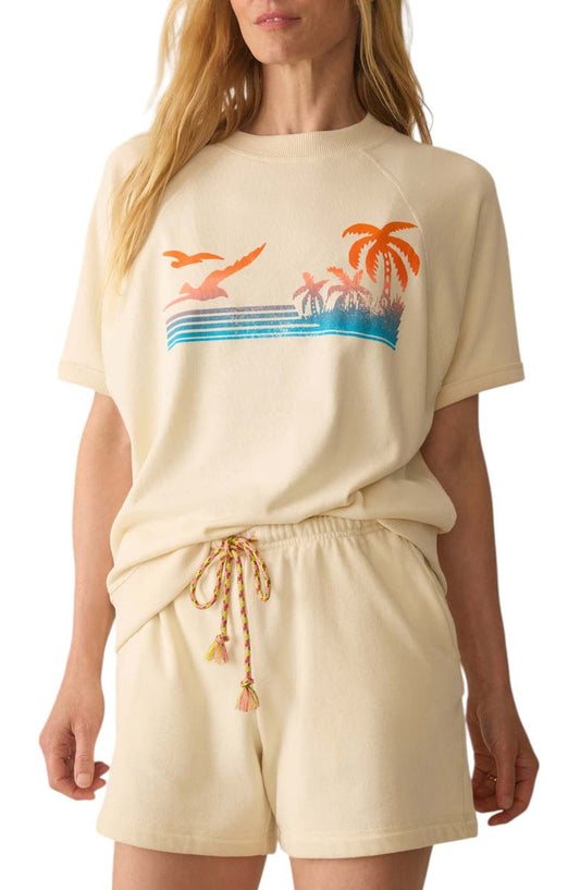 High Tide Short Sleeve Pima Cotton Terry Sweatshirt