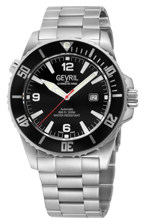 Reloj de pulsera automático suizo Canal Street, 46 mm