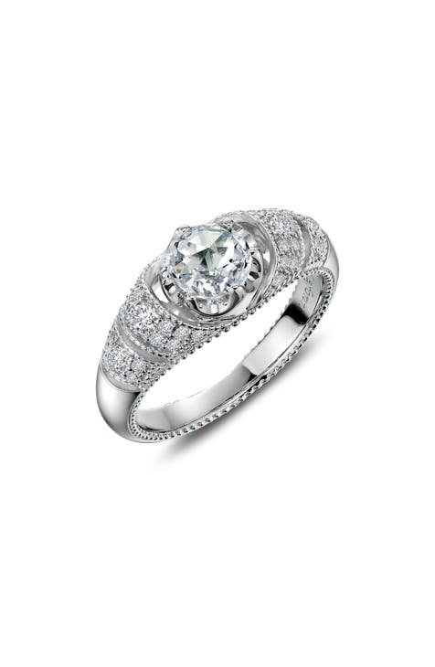 Anillo Clásico Herencia de Diamantes Simulados - 1,3ct.