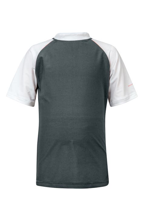 Rashguard de manga corta Raglan (bebé, niño pequeño y niño pequeño)
