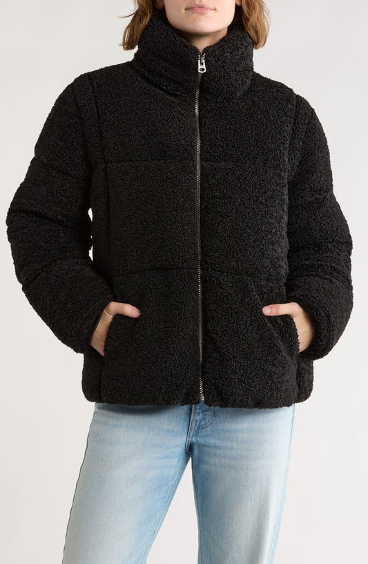 Missy Faux Fur Teddy Puffer Jacket