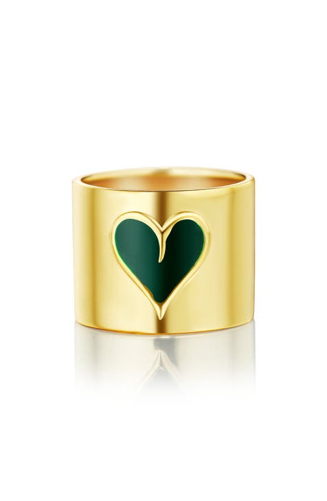 Anillo Lacie Corazón Esmaltado