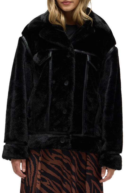 Western Faux Fur Jacket