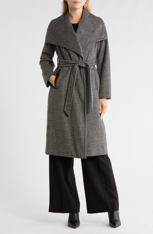 Wool Blend Longline Wrap Coat