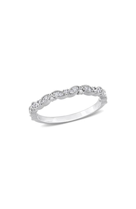 Anillo semieterno de diamantes - 0,1 ct.