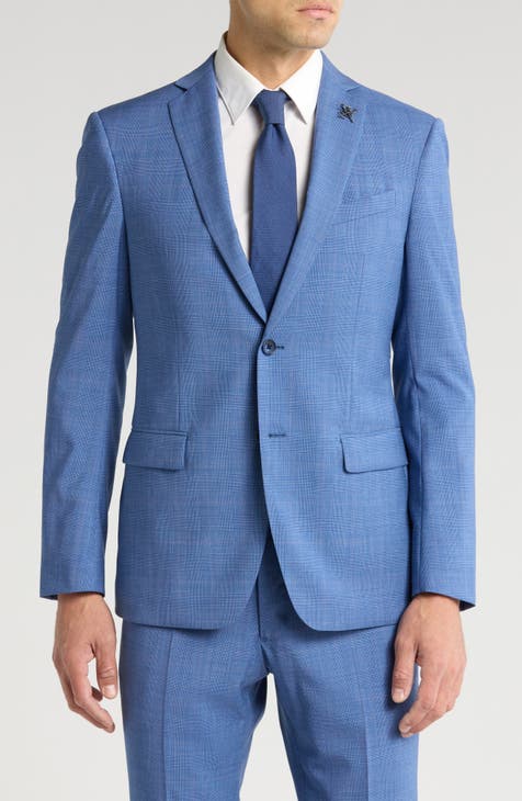 Abrigo deportivo de lana virgen a cuadros (regular y grande)