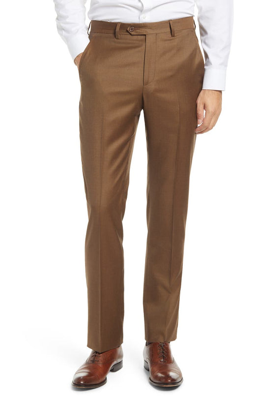 Roma Flat Front Loro Piana Wool Serge Dress Pants (Regular & Big)