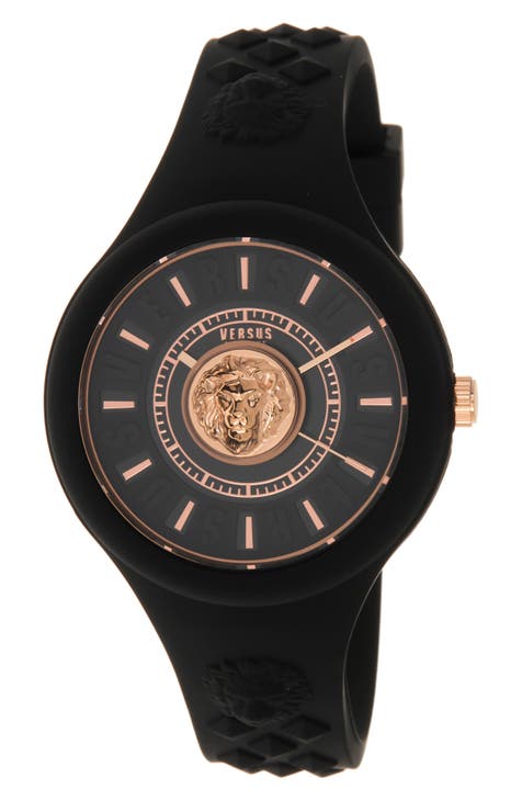 Reloj de mujer con correa de silicona de cuarzo y 3 agujas, 39 mm
