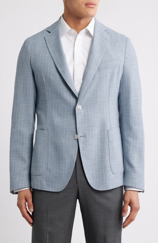 Hanry Slim Fit Textured Light Blue Sport Coat