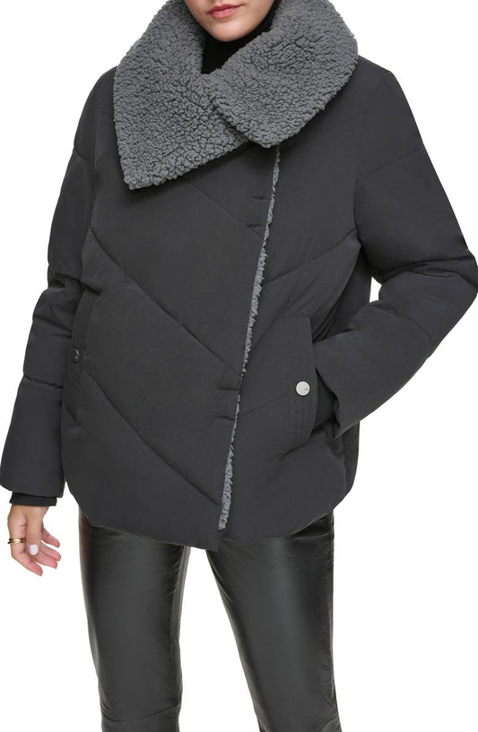 Valencia Water Resistant Faux Shearling Lined Puffer Jacket