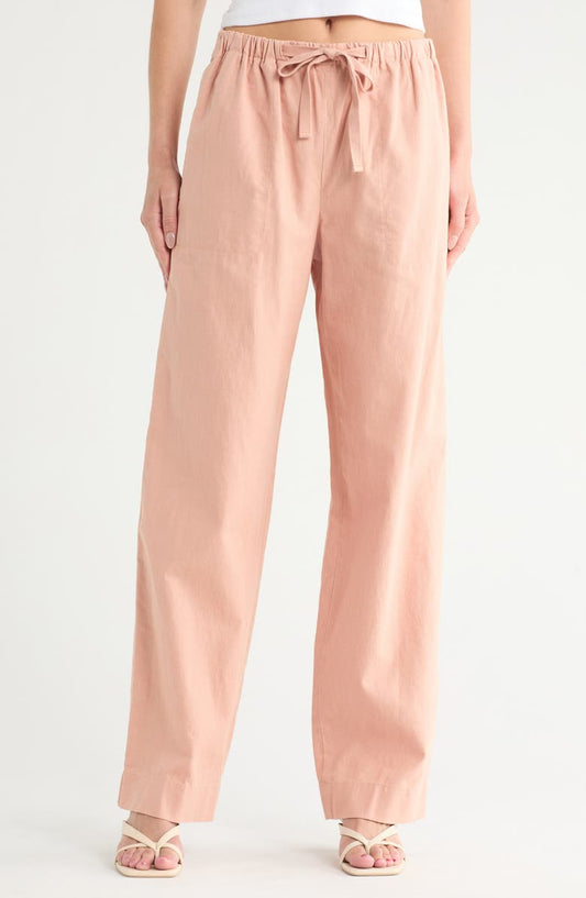 Tie Front Pull-On Pants