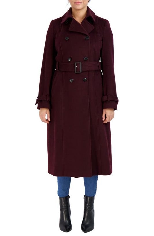 Slick Belted Double Breasted Trench Coat