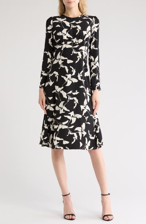 Vestido midi de manga larga para uso diario