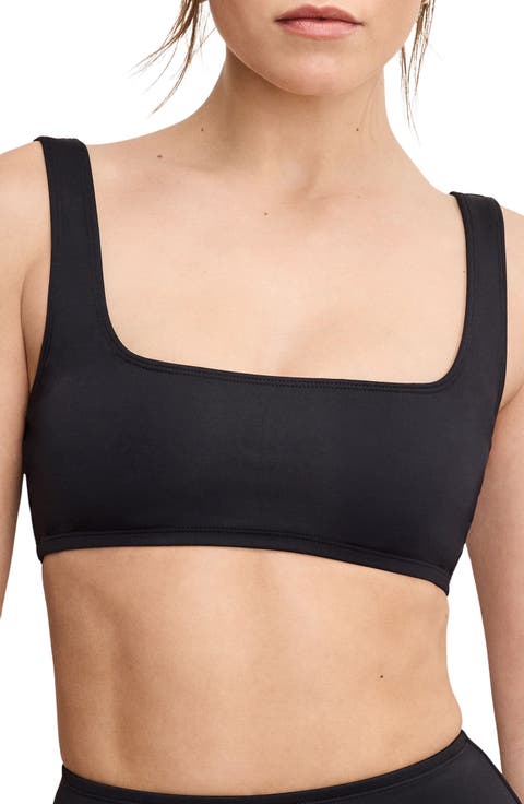 Square Neck Compression Bikini Top