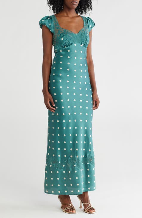 Vestido largo con abertura de mariposa