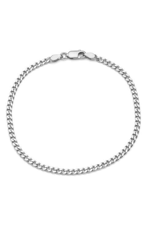 Sterling Silver Curb Chain Bracelet