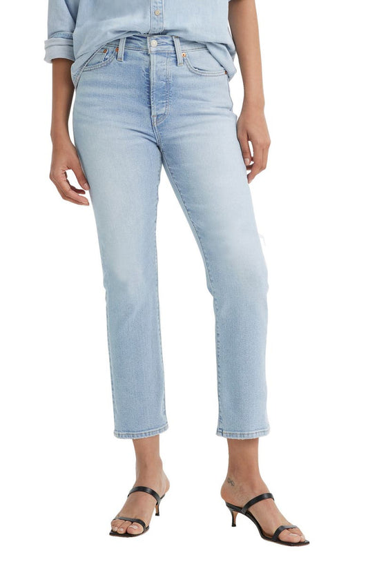 Wedgie High Waist Button Fly Straight Leg Jeans