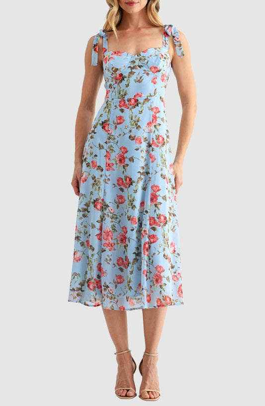 Tie Strap Midi Dress