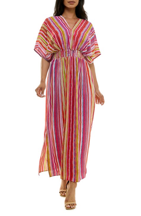 Vestido largo fruncido (Plus)