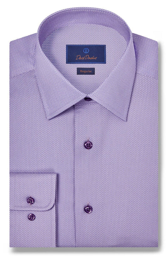 Regular Fit Microprint Dress Shirt