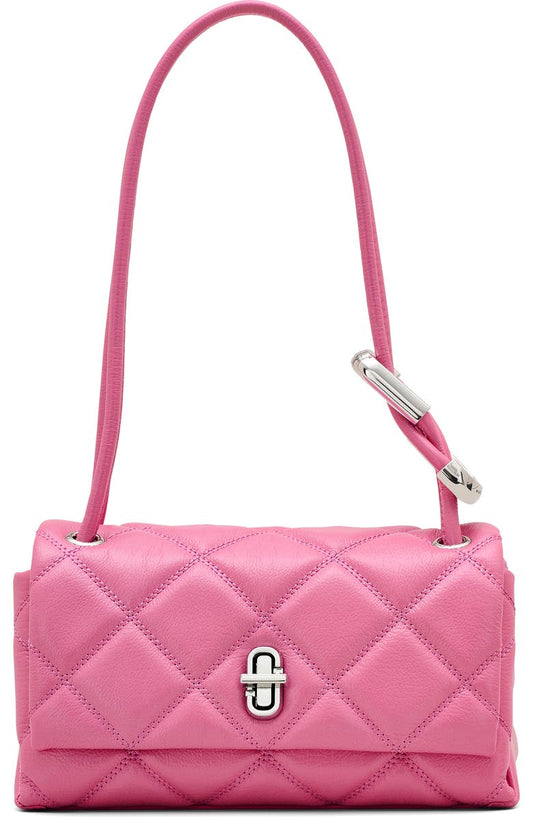 The Mini Dual Chain Diamond Quilted Leather Shoulder Bag