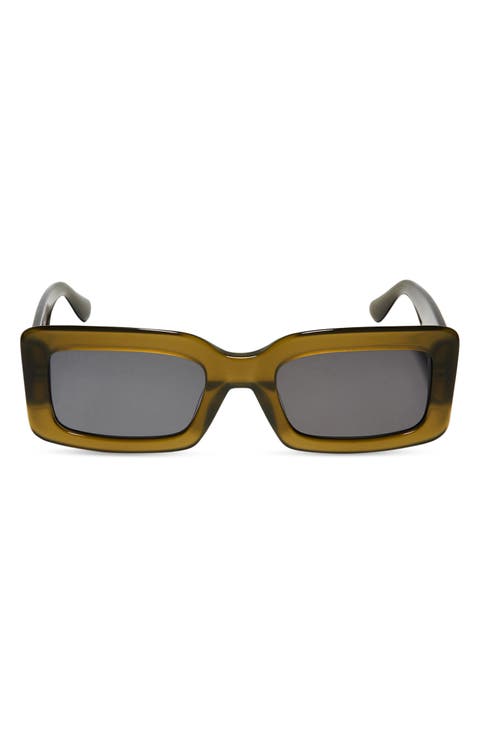 Indy 51mm Polarized Rectangular Sunglasses