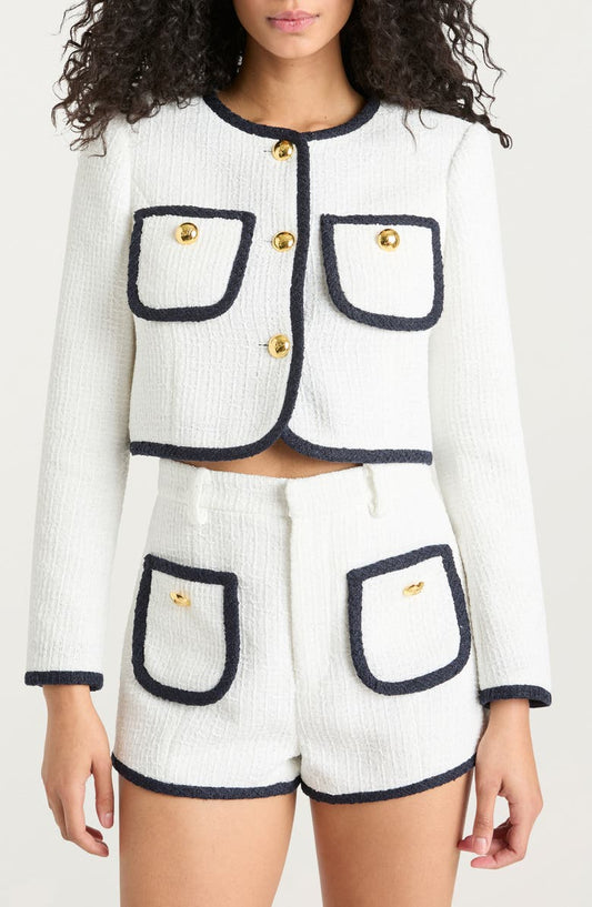 Auden Contrast Detail Tweed Jacket