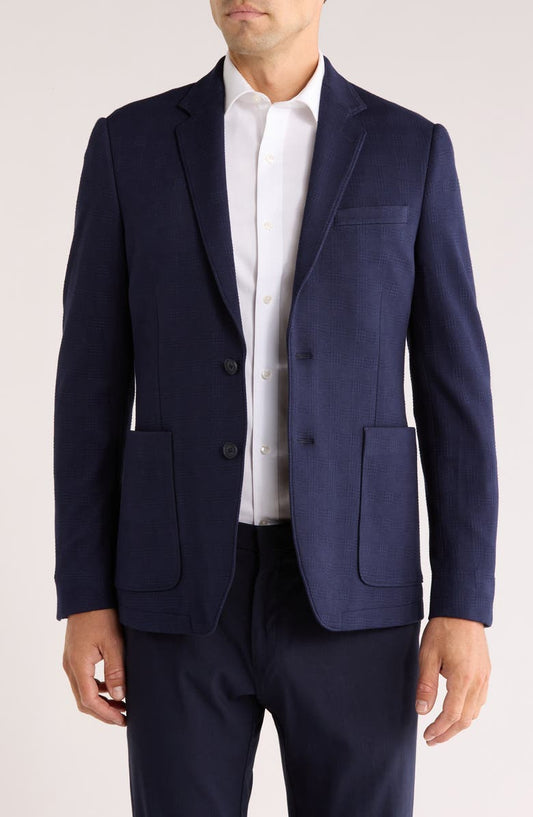 Shadow Plaid Knit Sport Coat