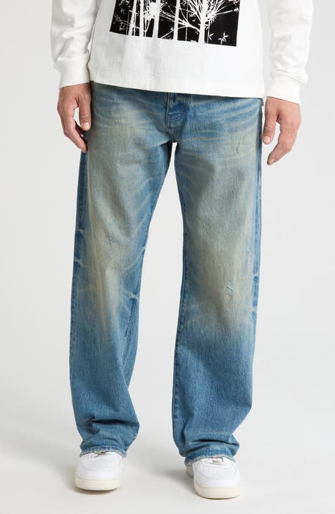 Jeans holgados de pata ancha (2 años de desteñido sucio)