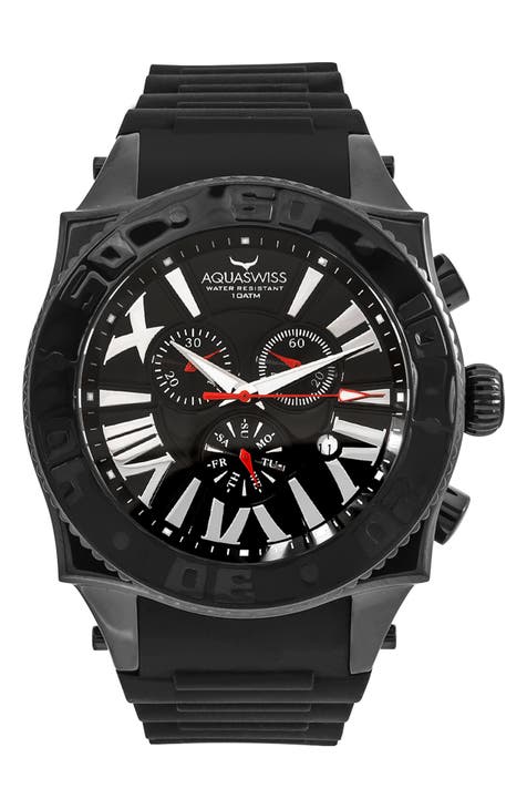 Reloj con correa de silicona Swissport XG para hombre, 50 mm x 63 mm