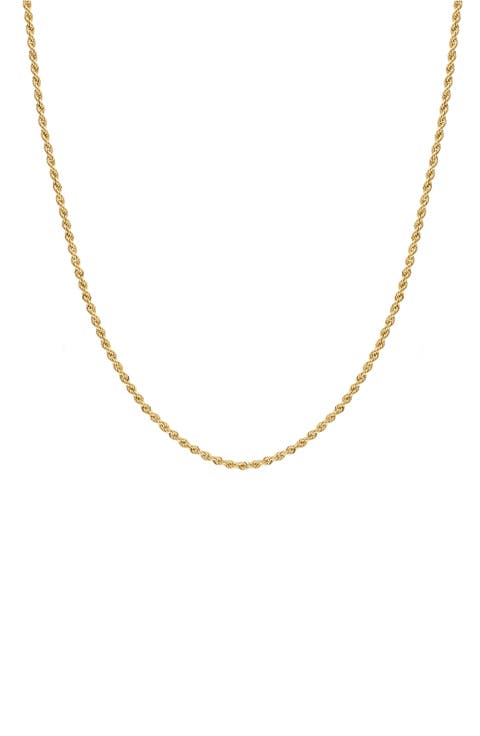 14K Gold Rope Chain Necklace
